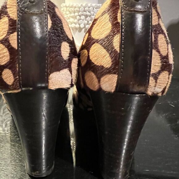 J Crew Collection Spotted Calf hair Wedges - Picture 7 of 10